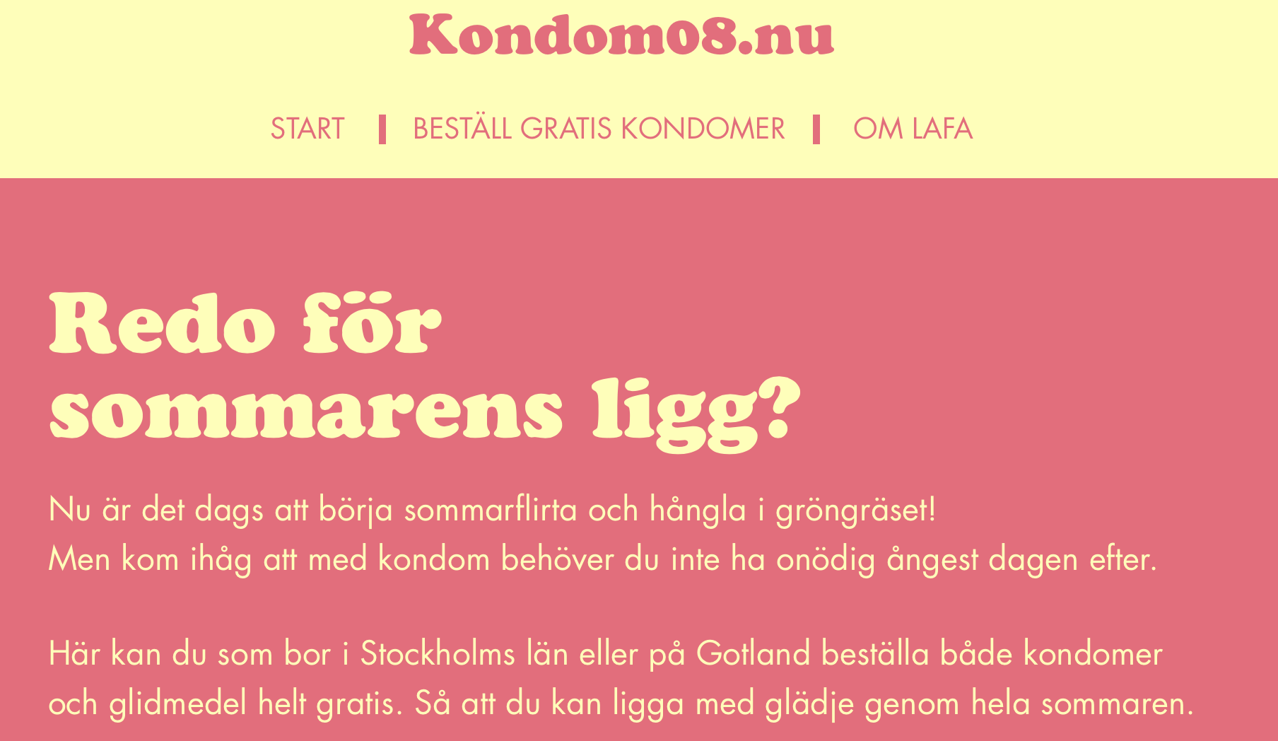 Preservativi gratis in Svezia